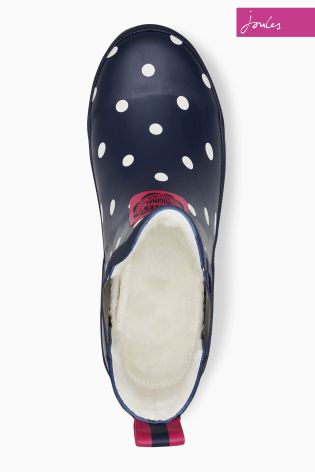Joules Navy Spot Wellibob Welly